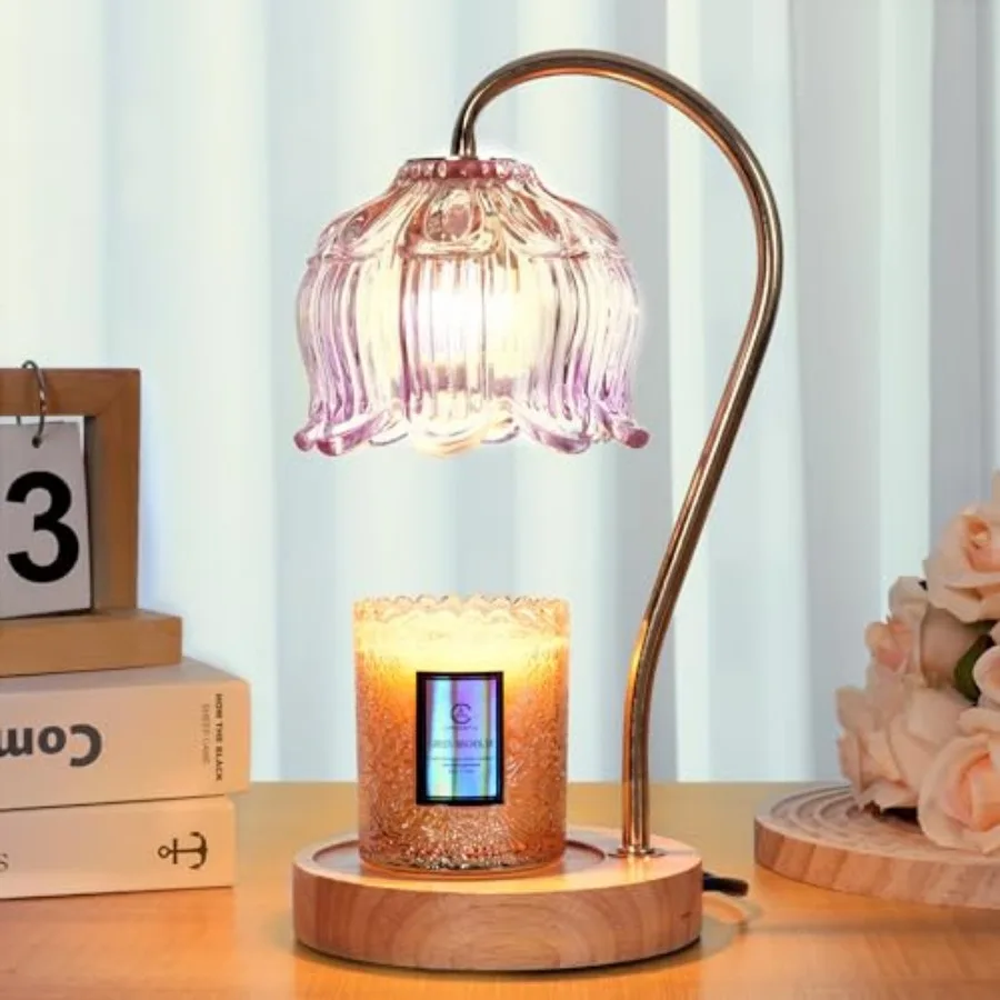 

Flower Candle Warmer Lamp with Timer and Dimmer - Fits All Jar Scented Candles - Unique Birthday and Mother's Day Gift for Wome