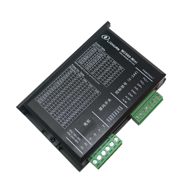 Mini Stepper Driver MC660-MINI 2 Phase Mini Stepper Digital Driver Match for Nema23 Nema24 2 Phase Stepper Motor