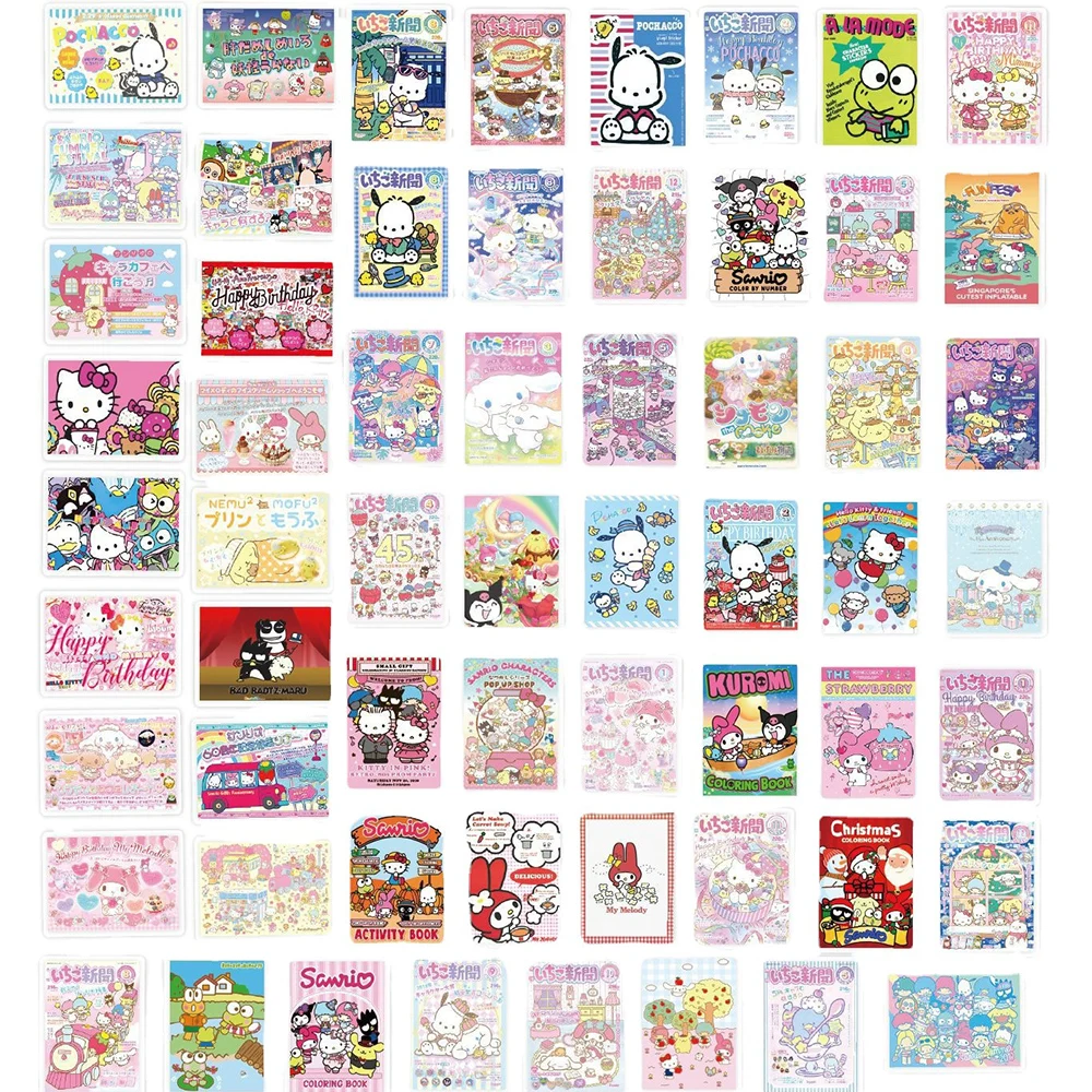 10/30/50pcs Cute Cartoon Sanrio Poster Stickers Kawaii Girls Kuromi My Melody Hello Kitty Decals Decoration Kids Sticker Toys