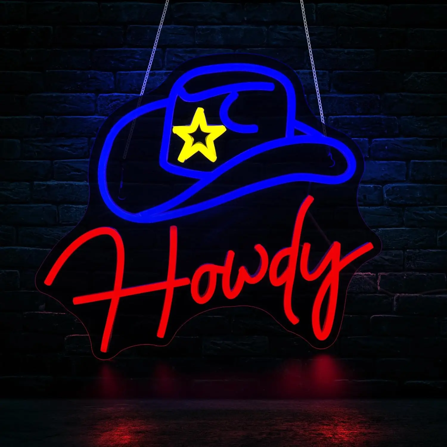 Cowboy Howdy Leucht reklame für Wand dekoration USB angetrieben LED Neonlicht Zeichen Raum dekor Weihnachts geschenk Nachtlicht