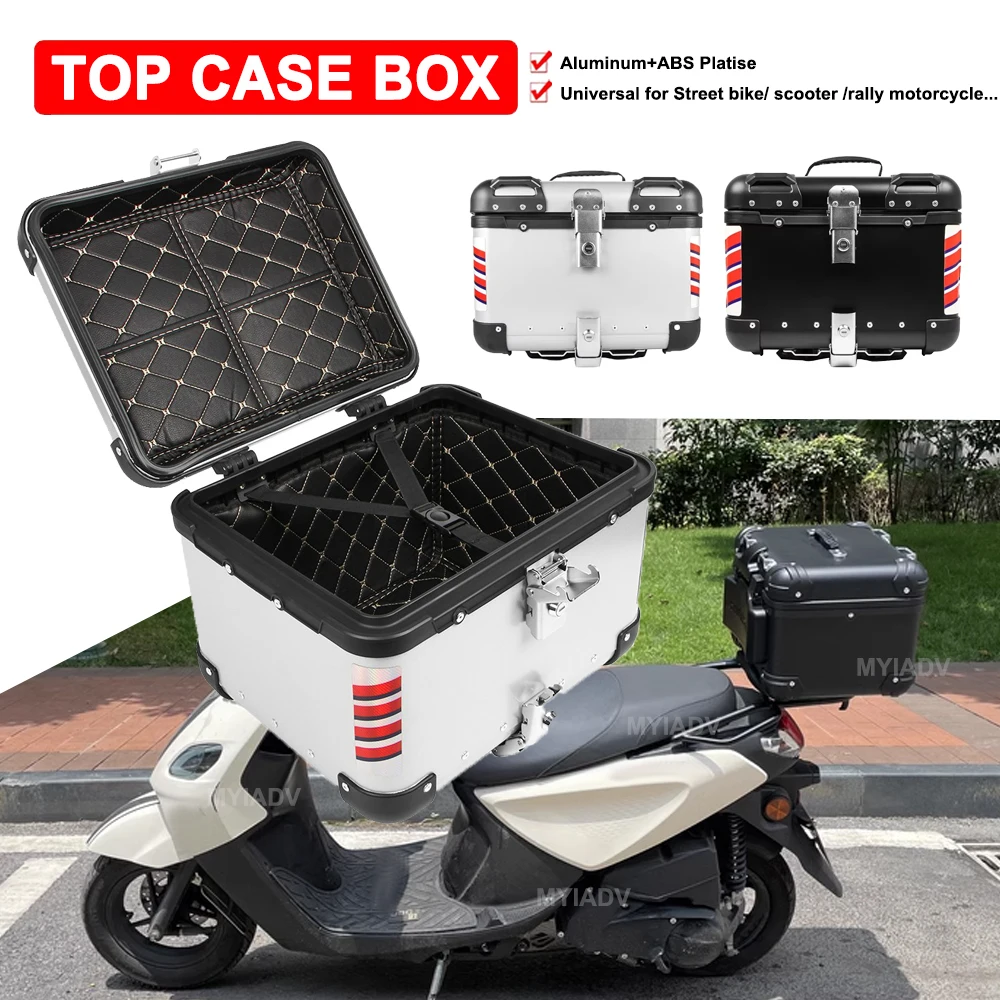 Universal Motorcycle Tail Box 40L 45L Aluminum Top Case For BMW R1200GS R1250GS F850GS For Honda For ADV160 ADV150 For Forza 750