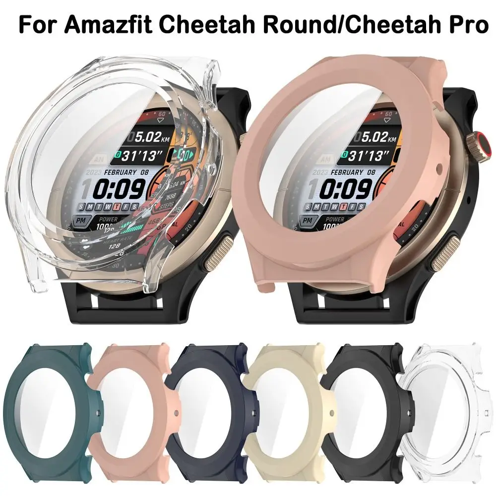 PC + geharde beschermhoes Volledige dekking Bumper Screen Cover Antikrasbeschermer Shell voor Amazfit Cheetah Round/Cheetah Pro