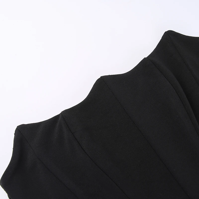 Satin Strapless Pleated Patchwork Dress For Autumn New Collection Waist Bag Buttocks Long Skirt XY23566DG