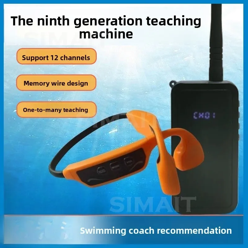 GOODENT Bone Conduction Swimming Teaching Training Underwater Headphones Waterproof Training Headsets 9th Generation H-913/H-801