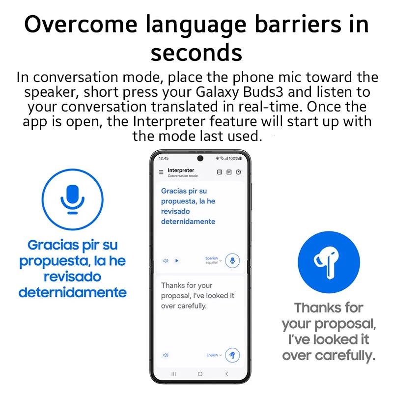 سماعة أذن لاسلكية سامسونج جالاكسي Buds3 ، إلغاء ضوضاء نشط ، بلوتوث ، IP57 ، مقاومة للماء ، صوت ، أصلي #6