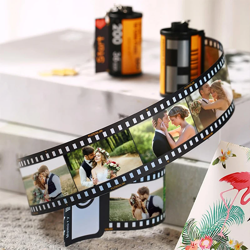 Personalized Film Roll Keychain Custom Photo Keychain Camera Memory Keychain Custom Gift Birthday for Lover Dad Mom Kids Friend