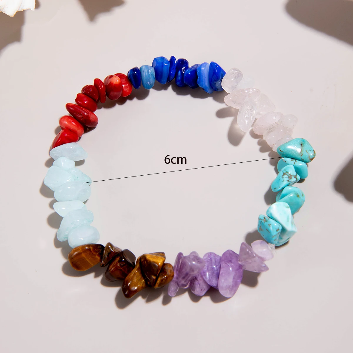 Docona Stone Glass Mixed Irregular Crushed Stone Bracelet Women Handmade Bracelet Fashion Festival Party Accessories Gift