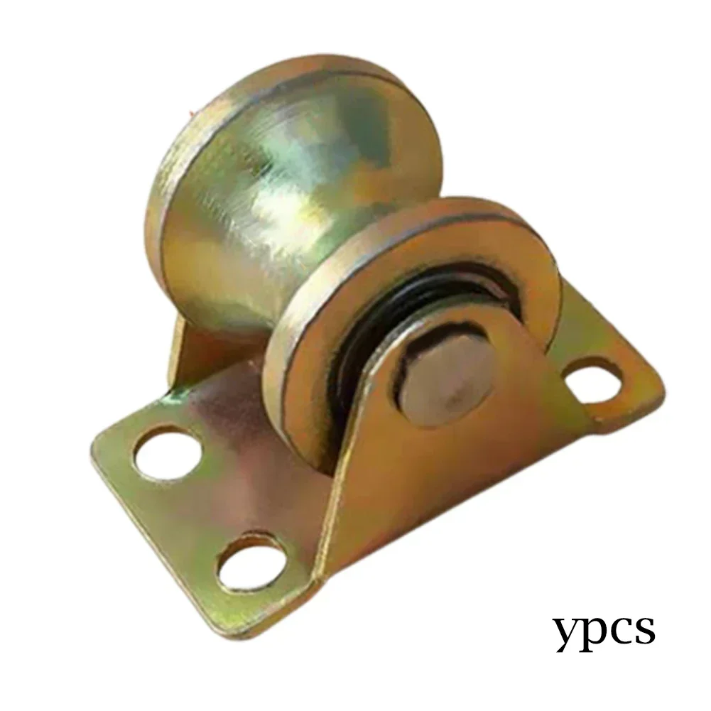 

Pulley Block Gold Steel U Shaped Single Wheel Pulley Block with High Load Capacity of 441Lbs and 31mm Wheel Diameter