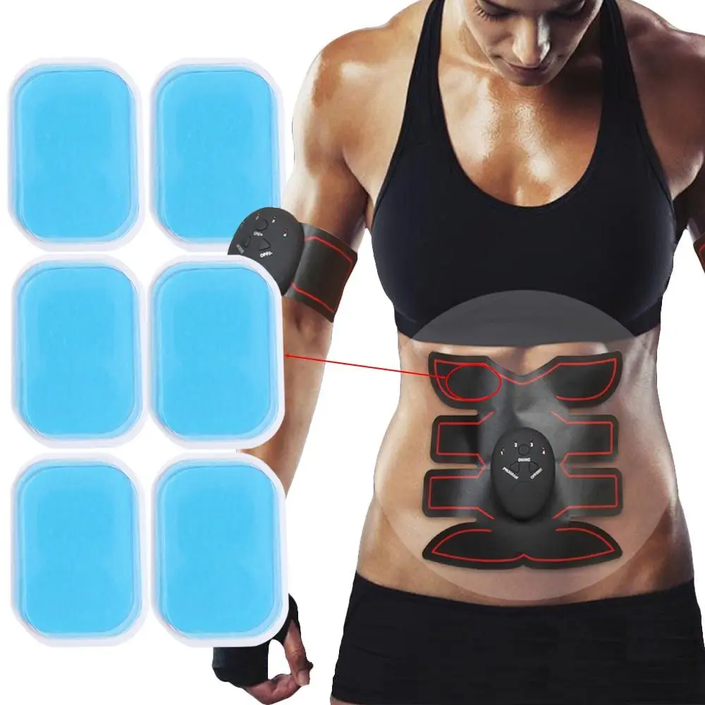 10Pcs Hydrogel Fitness Gel Pads Electrode Stickers Neck Massager EMS Trainer Gel Hip Exerciser Trainer Gel Patch