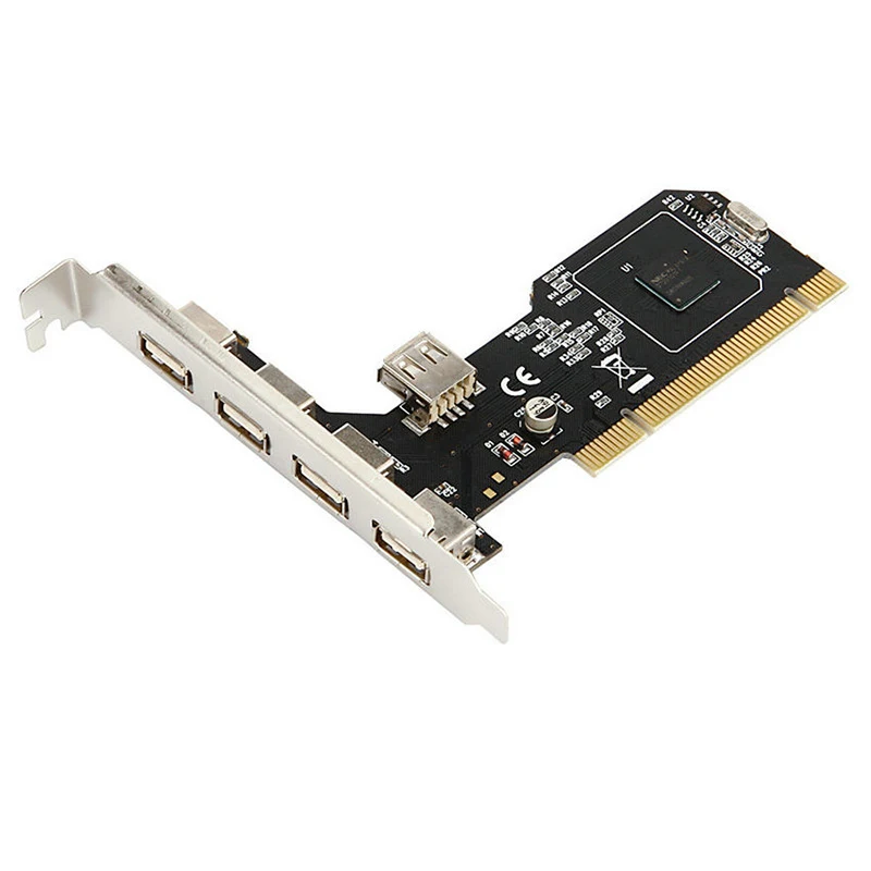 PCI to USB Extend Card 5 Ports USB2.0 3.0 to PCI 32Bit Converter Adapter with NEC Chip for Desktop PC Computer