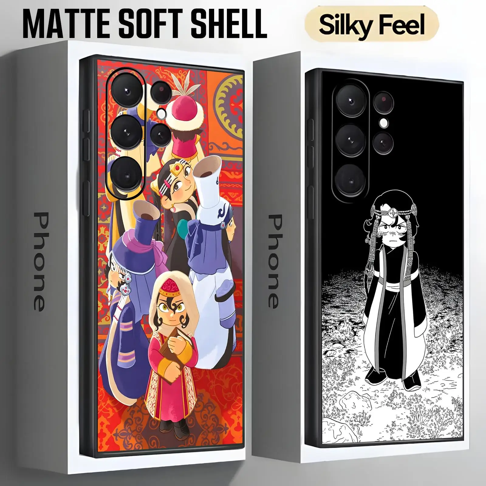 Phone Case For Samsung S26 S25 S24 S23 S22 S21 S20 Ultra Note20 Soft black Shockproof Cover A Witch's Life in Mongol