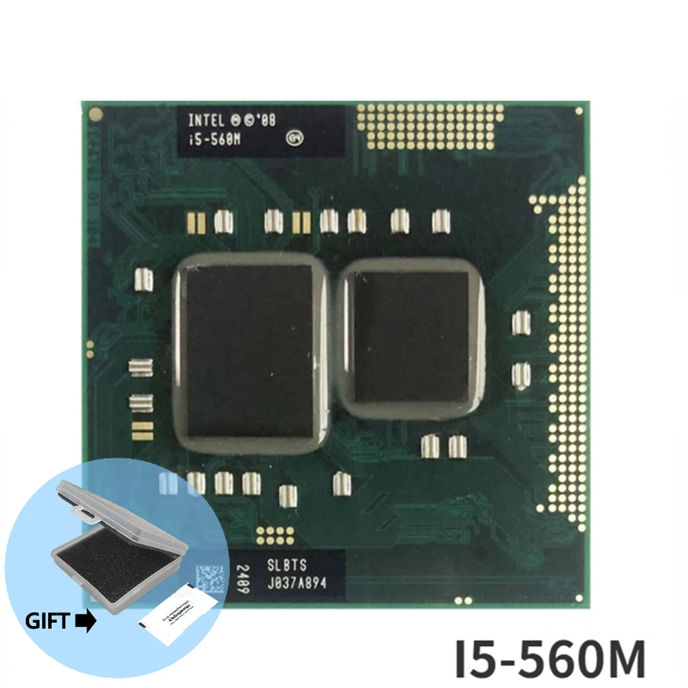 

Intel Core i5-560M i5 560M SLBTS 2.6 GHz Dual-Core Quad-Thread CPU Processor 3W 35W Socket G1 / rPGA988A
