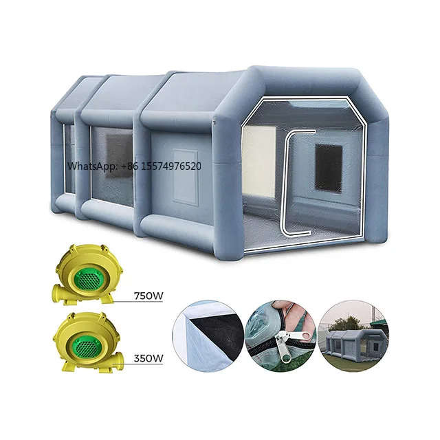 2026 - Custom-made giant white inflatable car garage tent, outdoor inflatable car garage tent, airtight paint booth tent