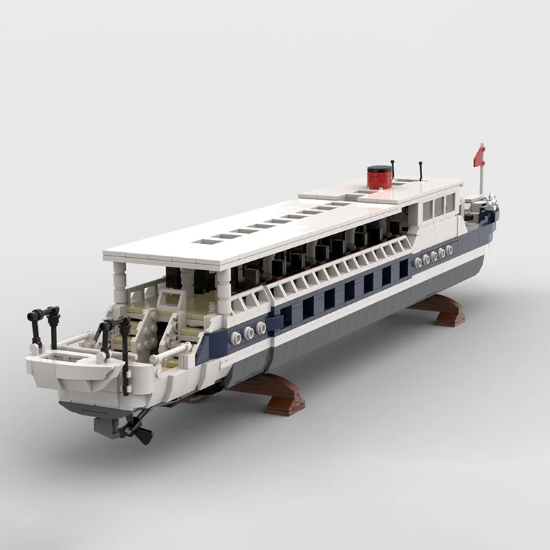 Model okrętu wojennego Moc Klocki konstrukcyjne Modularny model okrętu wojennego klasy krążowniczej Technologiczne klocki Świąteczne zabawki DIY Prezenty konstrukcyjne