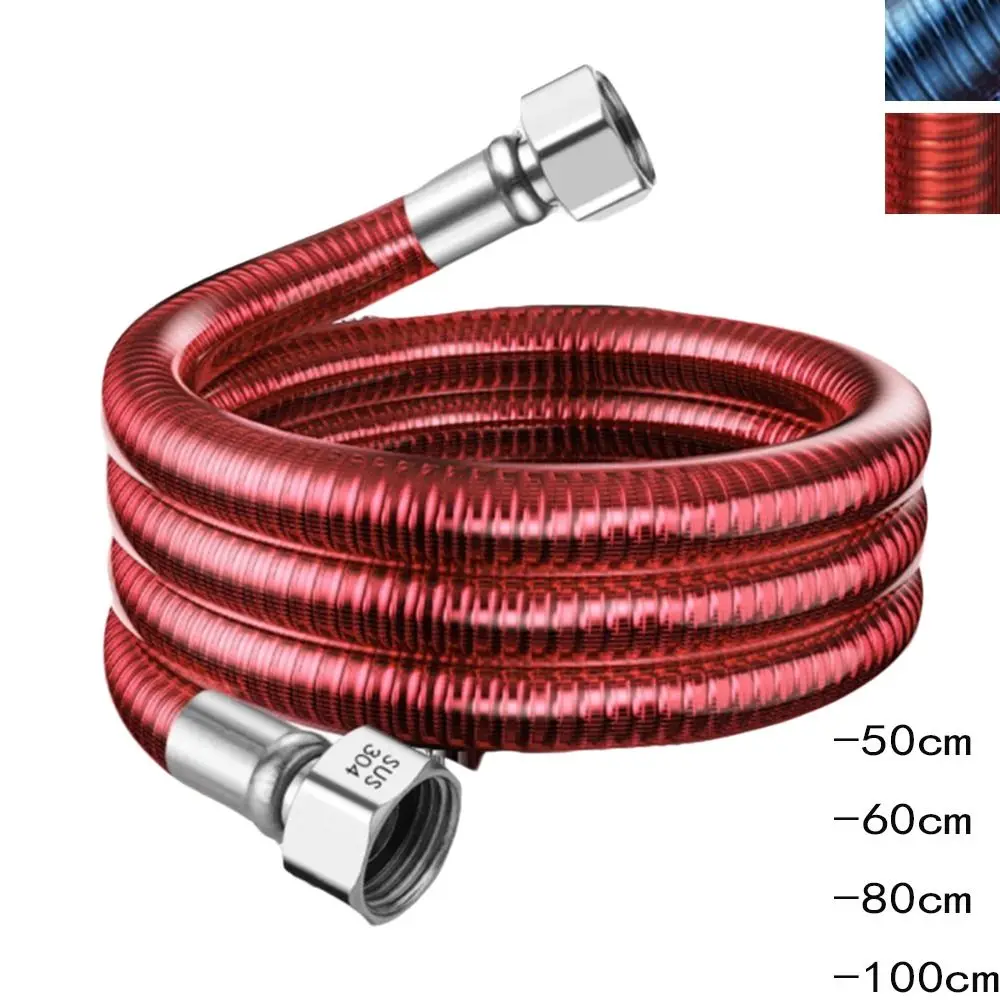 Flexible Handheld Shower Head Hose Corrugated Pipe Explosion-proof Water Heater Hose Anti Winding Stainless Steel