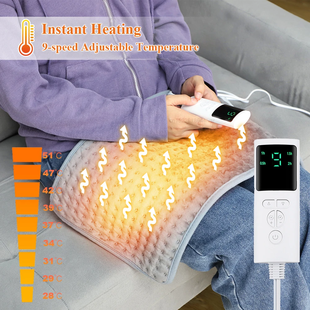 Electric Blanket Heating Pad for Bed Thermal Mattress Heated Mat Body Warmer Soft Heating Pad for Back Pain and Cramps Relief