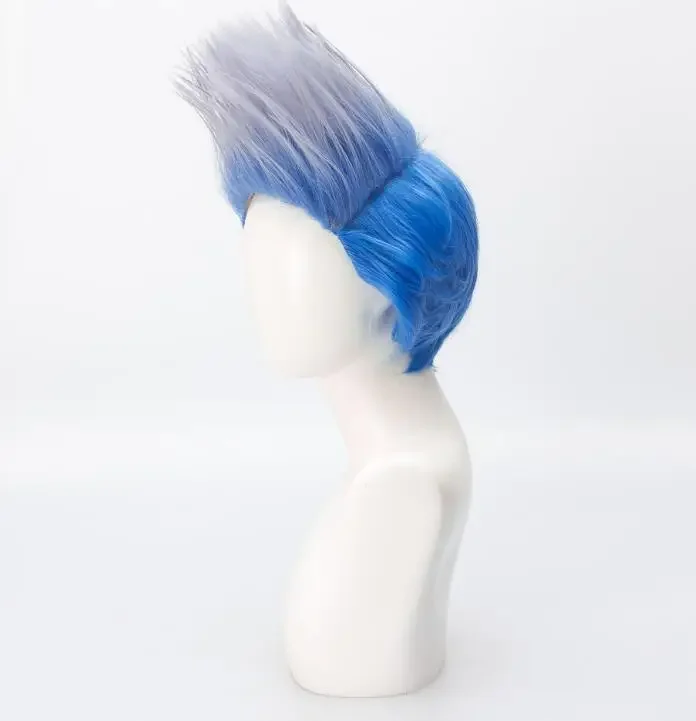 Cosplay Anime Hades Wig Short Gradient Heat Resistant Hair Halloween Party Role Play Costume Wigs