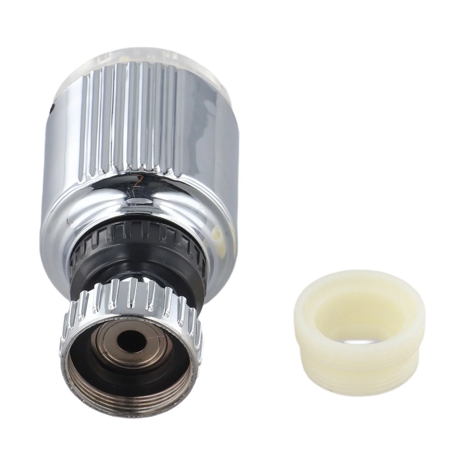 LED Tap Attachment with Temperature Color Change and 360 Degree Rotation for M22/M24 Faucets Featuring Conversion Adapter