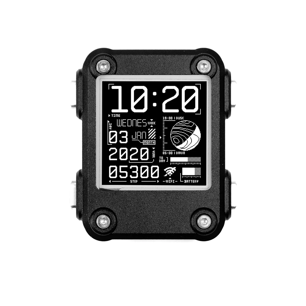 

Metal ESP32 Smart E-Watch with Ink Screen WIFI Bluetooth For Arduino Robot Kit Programmable Watch E-Paper Watch Open Source Code