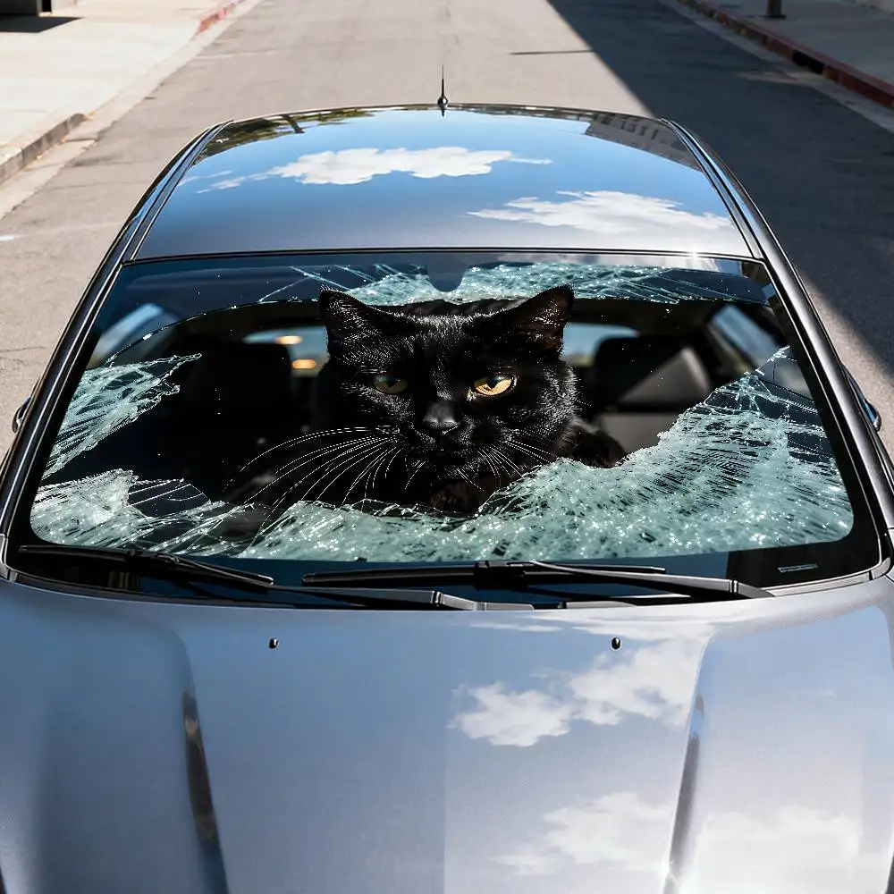 Cute Cat Car SunShade Windshield Car Windscreen Cover Sun Shade Auto Visor Car Accessories