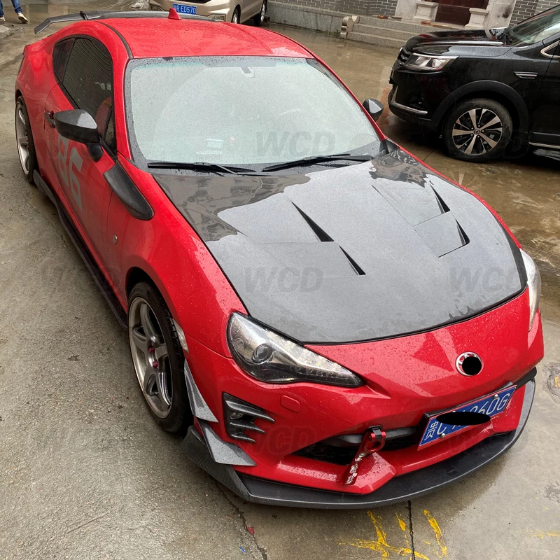 Carbon Fiber GT86 Engine Hood with Vents for Toyota 86 Scion FRS GT86 FT86 Subaru BRZ 13-19 WCD Style