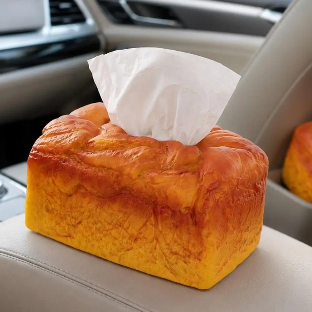 Simulation Bread Tissue Box Loaf Shaped Rectangular Structure Tissue Box Cover Novelty Style Soft Texture