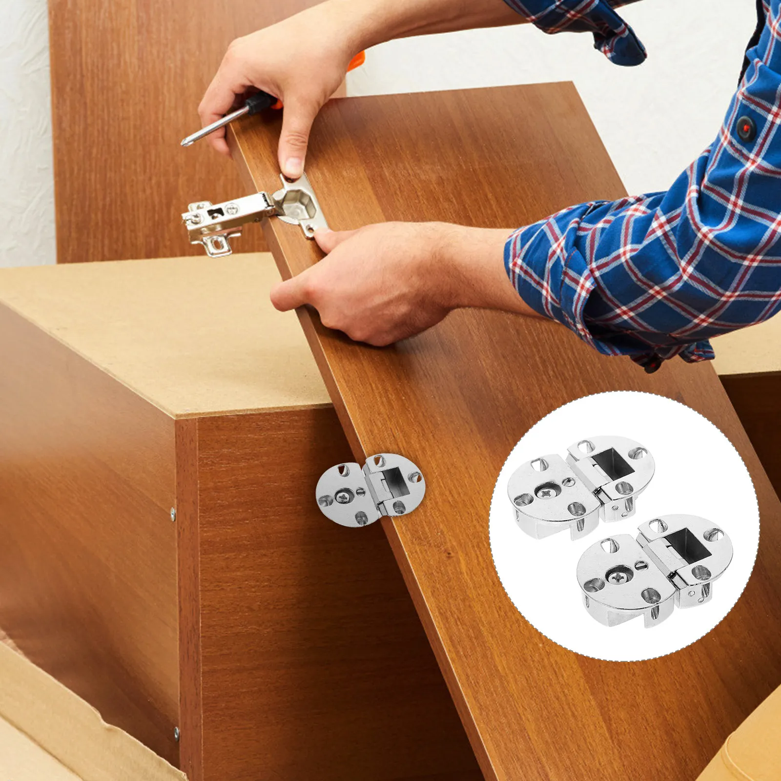 

4Pcs Heavy Duty Flip-Up Hinges Thickened Zinc Alloy 90 Degree Non-Rust Cabinet Hinges for Drawer Door Furniture Long-Lasting