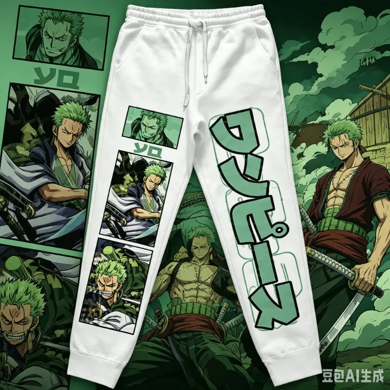 One Piece Anime Zoro Sweatpants Men Women Casual Sports Pants Streetwear Cotton Jogger Trousers Hip Hop Trendy Spring Autumn Y2k