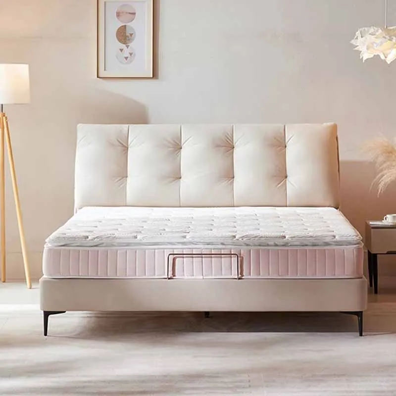 White Wood Double Bed Headboard Designer Simple Modern Queen Double Bed Full Size Sleeping Cama Matrimonio Furniture For Bedroom