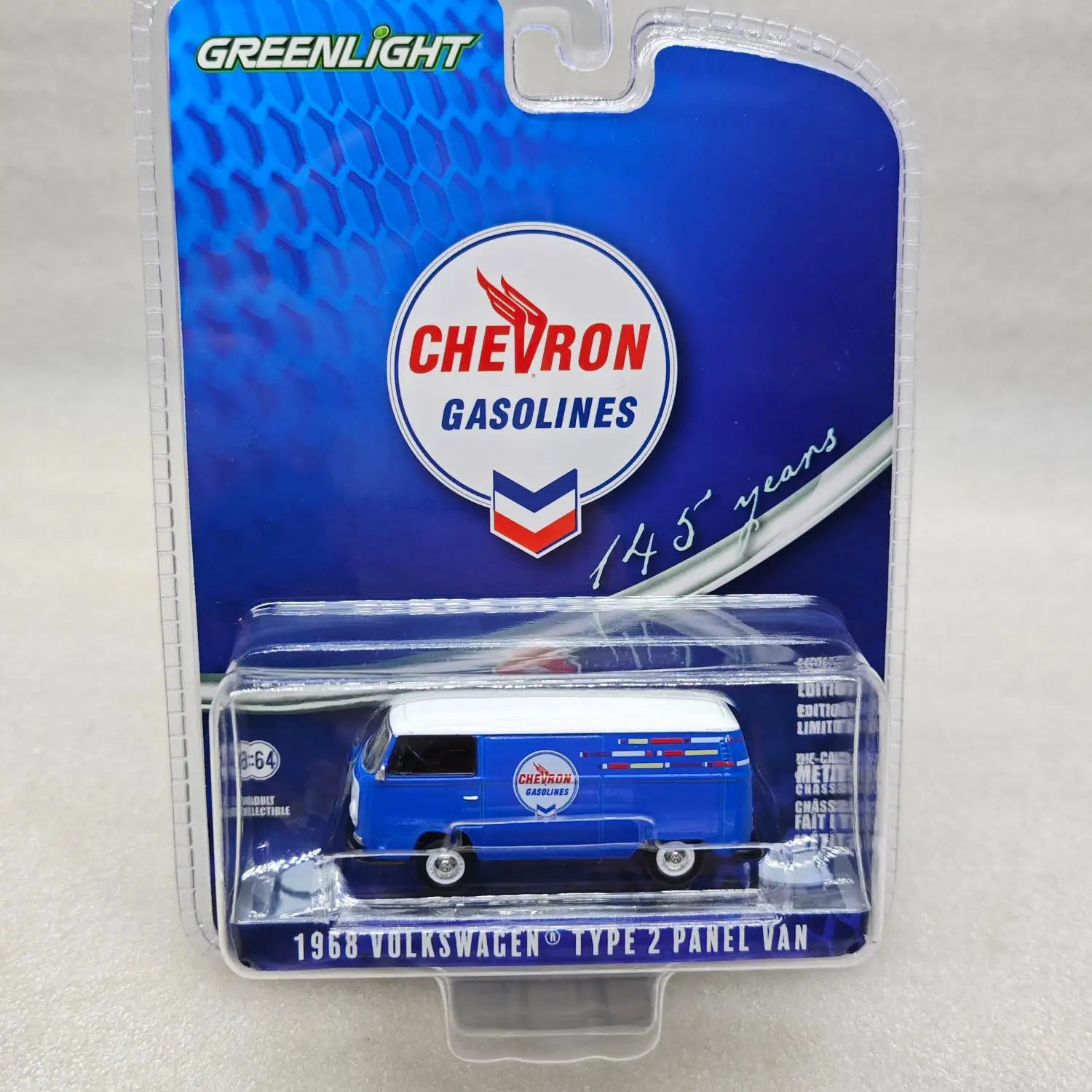 

Green Light 1: 64th Anniversary Series 17-1968 Volkswagen T2 Van Chevron 145th Anniversary Commemorationcar Model Toys Gifts Col