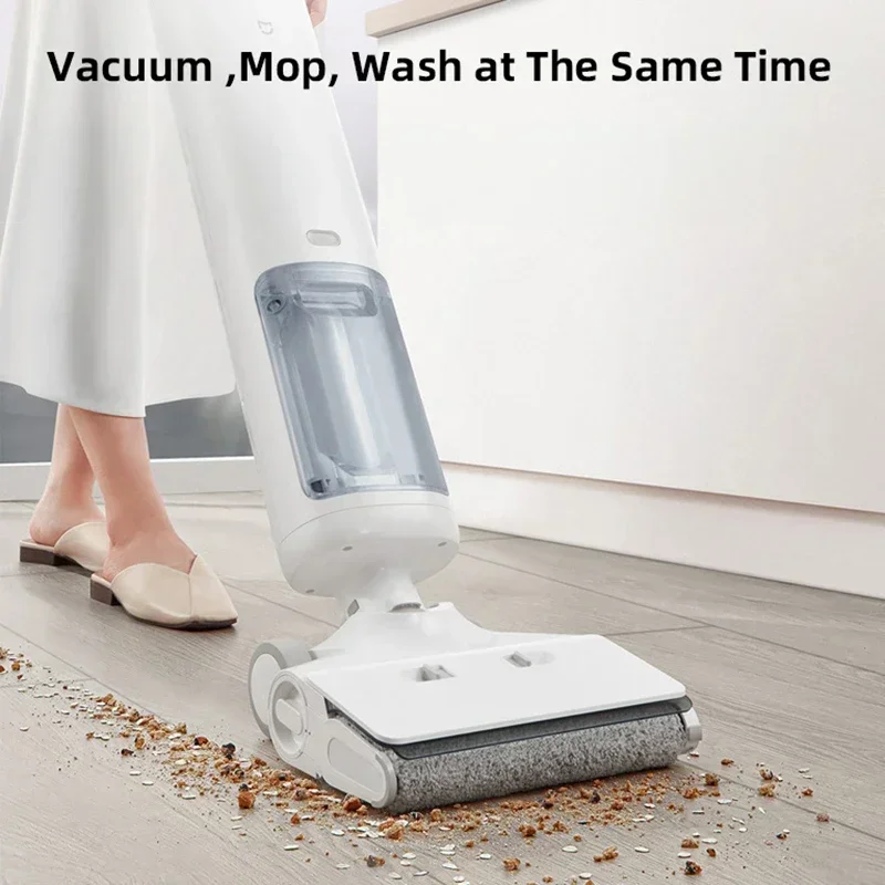 Xiaomi MIJIA Wireless Floor Washer Vacuum Cleaner Handheld Self-cleaning Wet and Dry Household Smart Scrubber, Pull Mopping