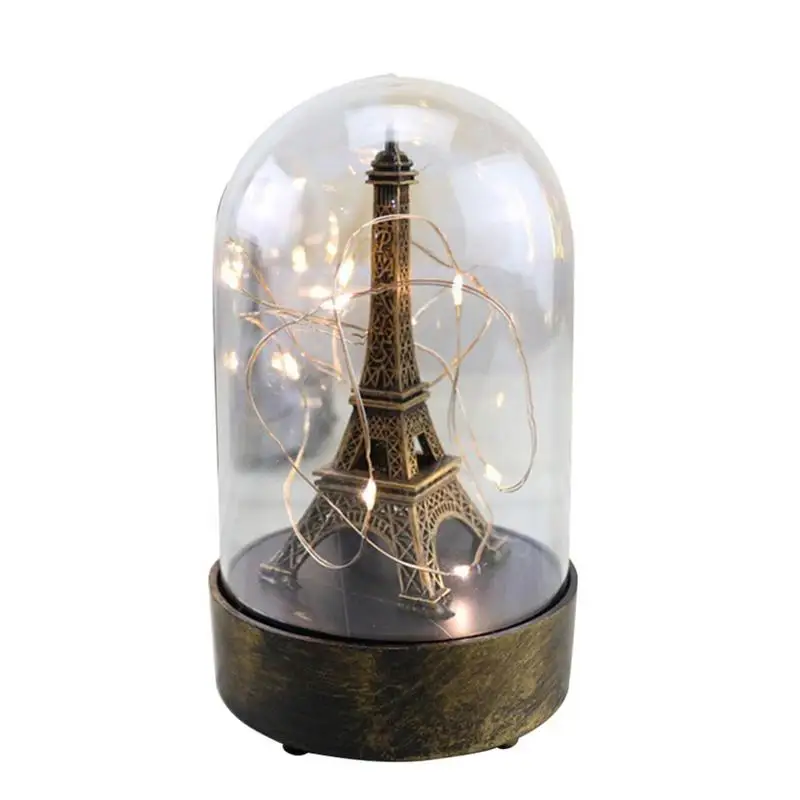 Paris Tower Light Glass Dome Romantic Innovative Night Lamp For Valentine's Day Girlfriend Birthday Decoration