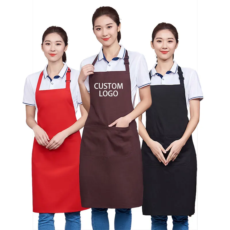 Kitchen Waterproof Apron Women Cooking Apron Restaurant Men Chef Apron Custom Apron Embroidery or Printing Logo