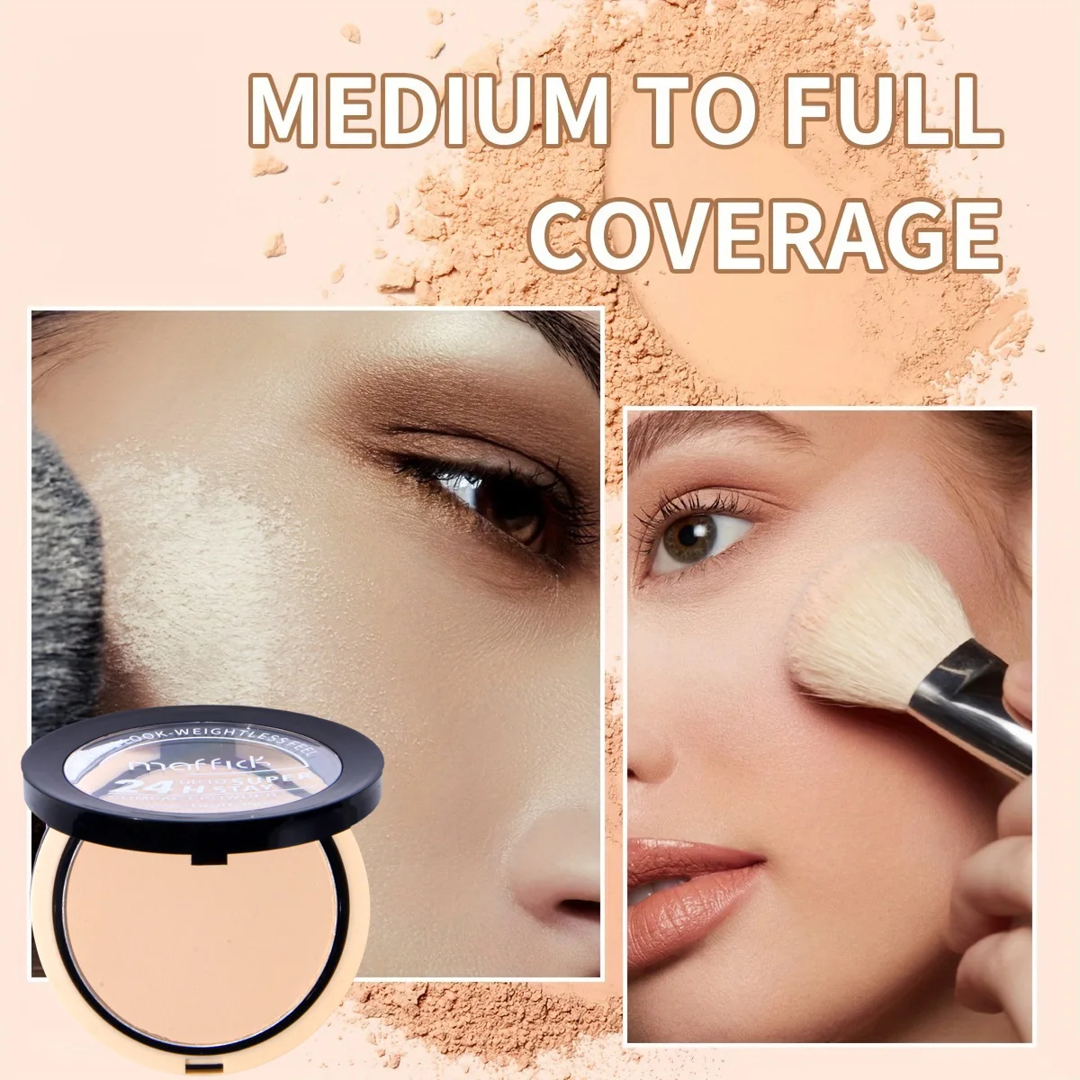 MAFFICK Matte Nude Compact Powder long-lasting Brightening Skin Tone Concealer Complete Cross-border Makeup