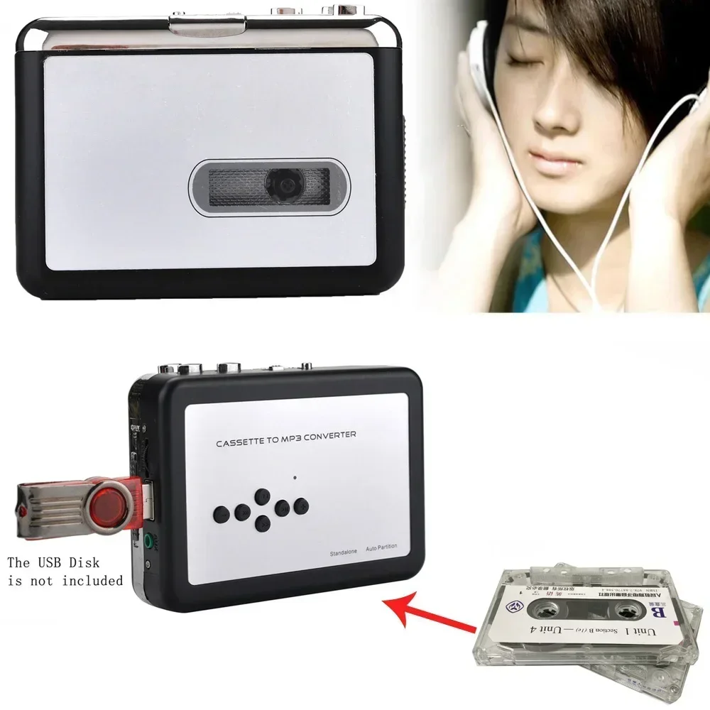 New Cassette Player USB Walkman Cassette Tape Player Music Song Audio To MP3 Converter Save MP3 File To USB Flash U Drive