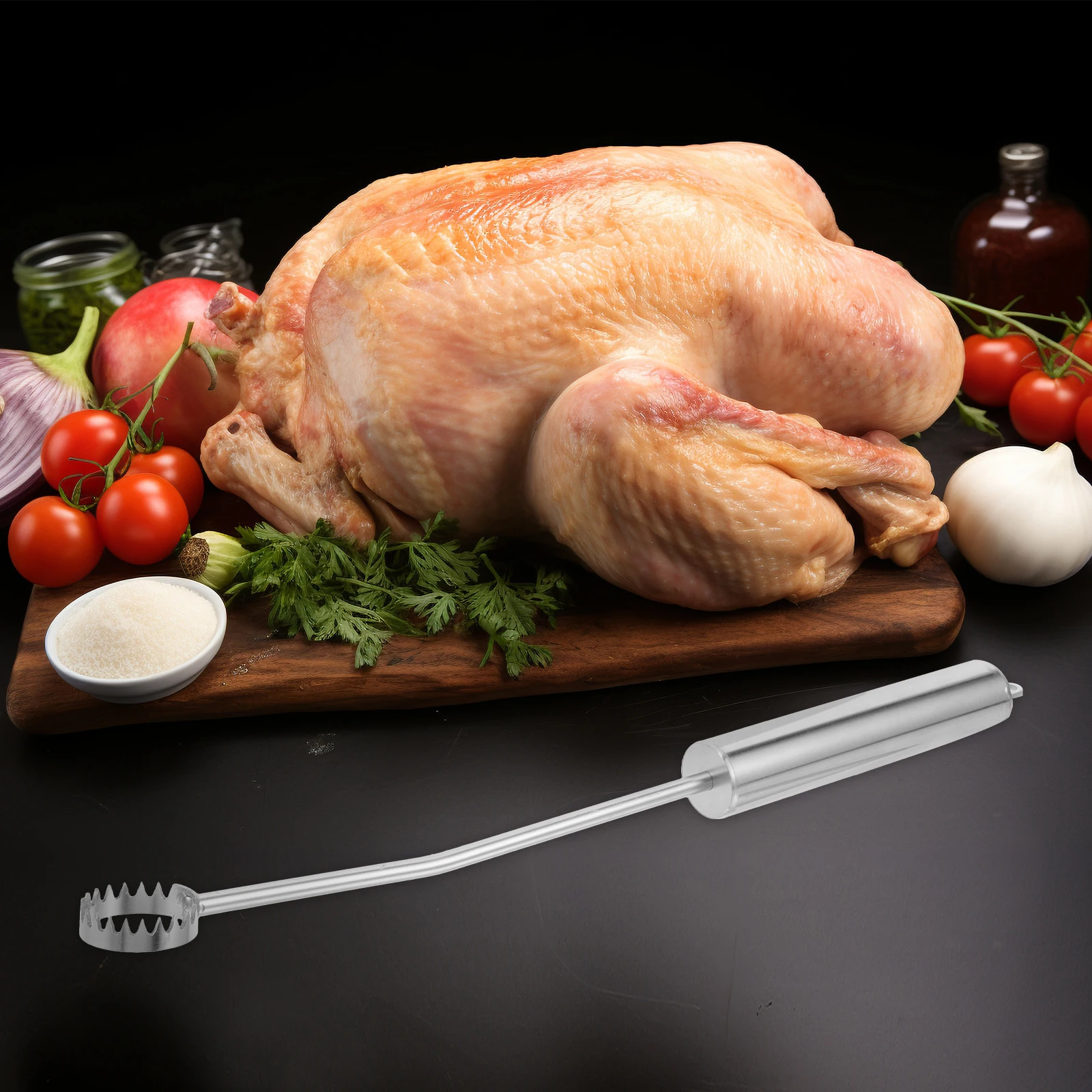 

1pcs Heavy Duty Poultry Lung Removal Tool for Turkey Chicken Processing Equipment Silver 304 Meat Tools Chicken Supplies