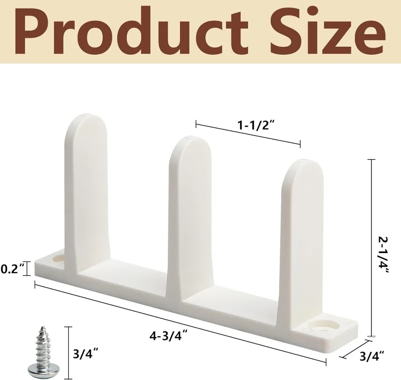 Paquete de 8 guías inferiores universales de puerta corredera ABS, guía de suelo para puerta de armario, deslizadores para suelo de puerta de gabinete de 1-3/8 "de espesor con tornillos