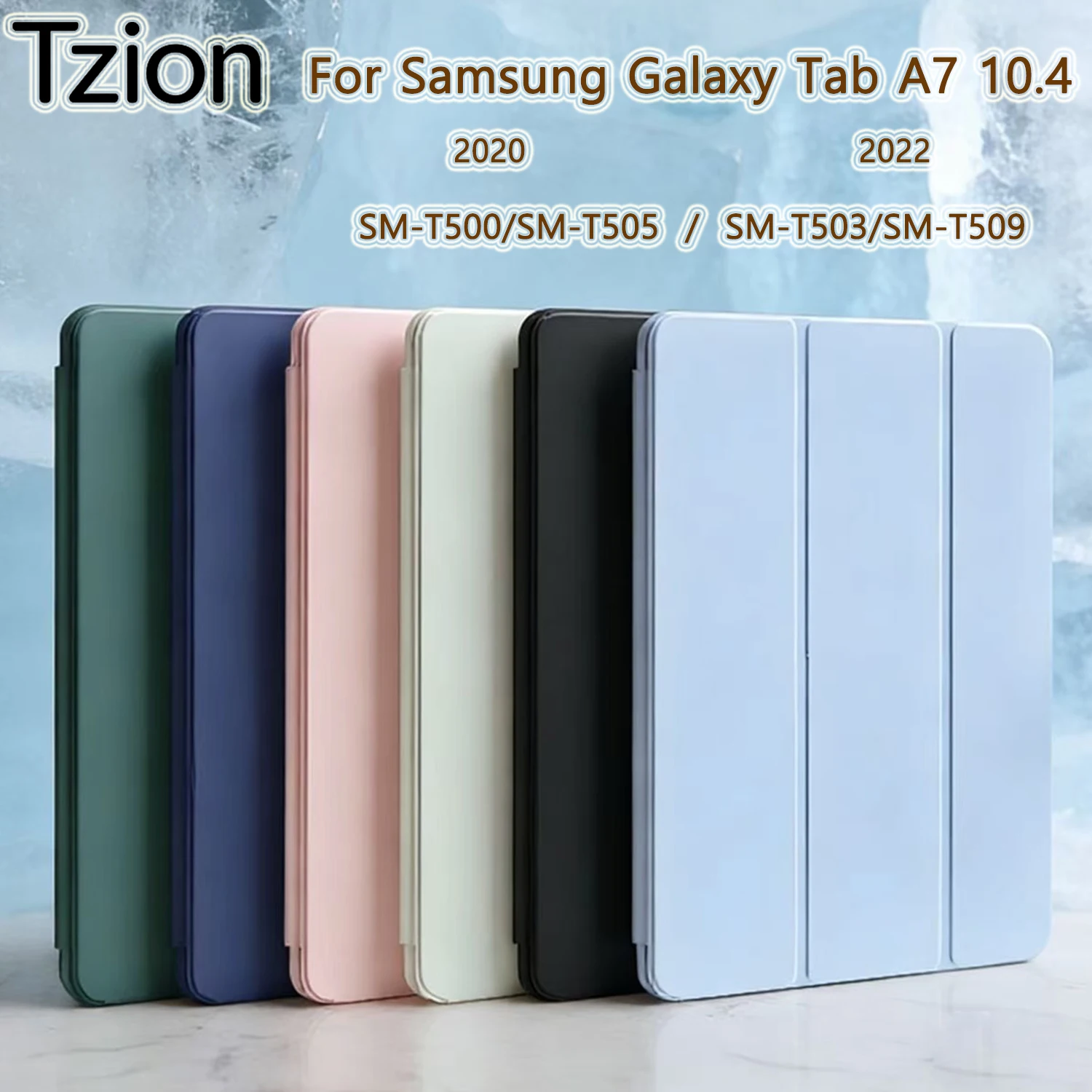 

Для Samsung Galaxy Tab A7 10.4 2020/2022 SM-T500/T505 SM-T503/T509, магнитный откидной смарт-чехол, мягкий силиконовый чехол-подставка