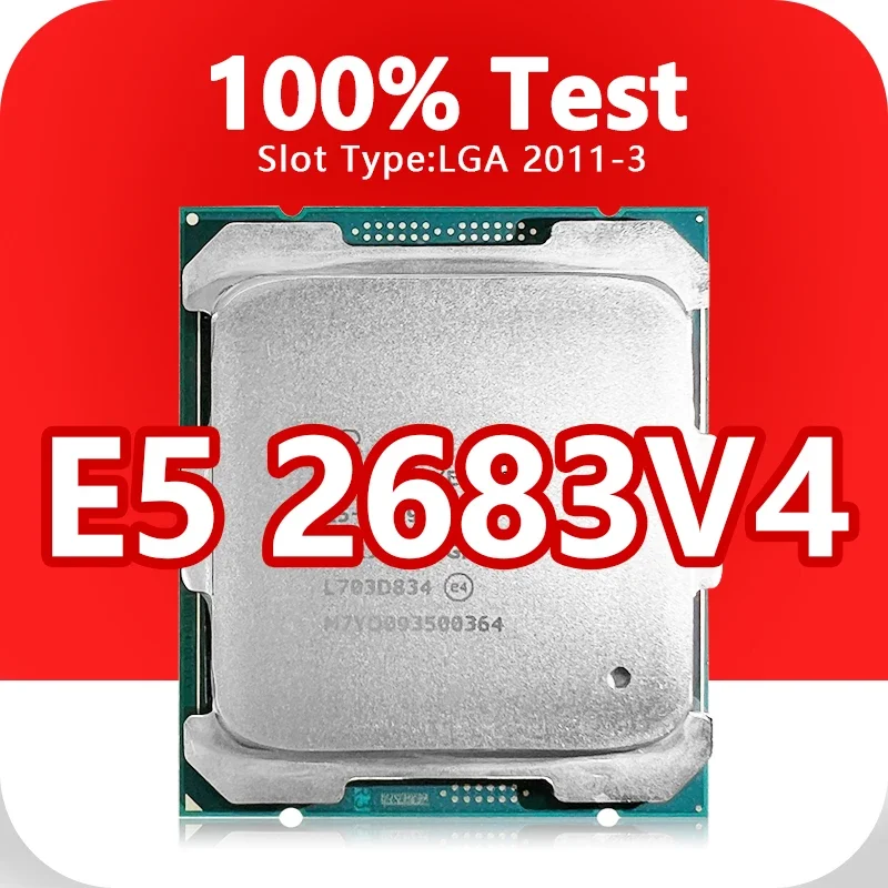 Xeon E5-2683V4 CPU 14nm 16 Cores 32 Threads 2.1GHz 40MB 120W processor LGA2011-3 for X99 motherboard E5 2683V4