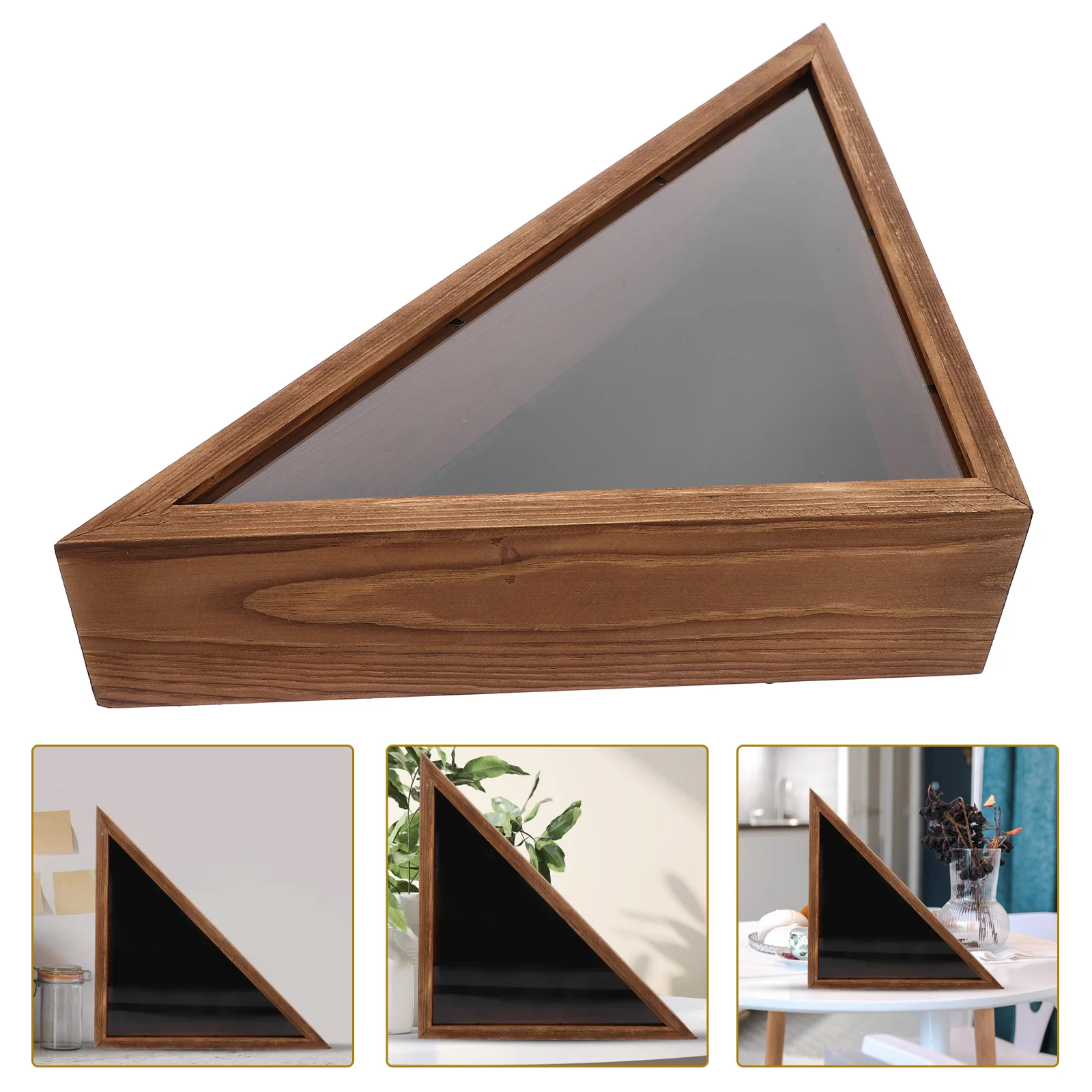 Flag Storage Box Holder Triangle Container Display Case for Burial Use Boxes Holders Wood Mini Hoops Basketball