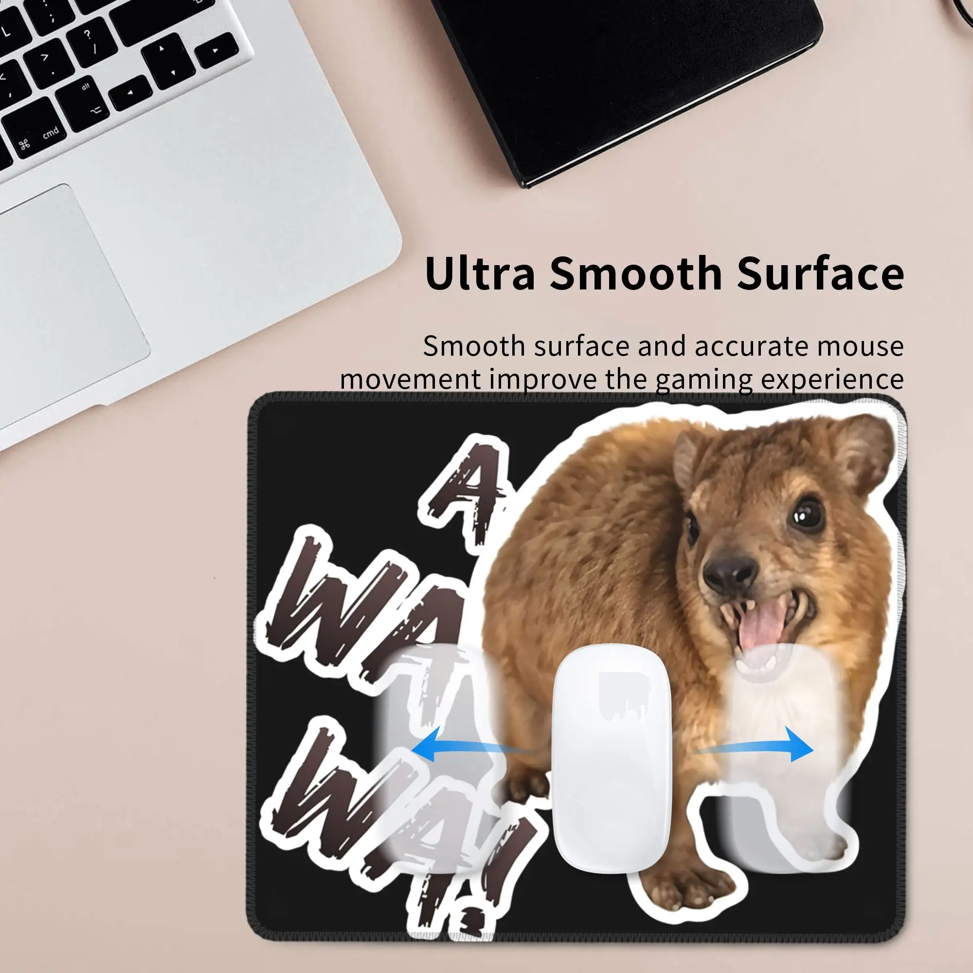 Awawa Angry Screaming Rock Hyrax Mouse Pad Computer Keyboard Mouse Mat Gamer PC Laptop Desk Mat Office Accessories Table Mats