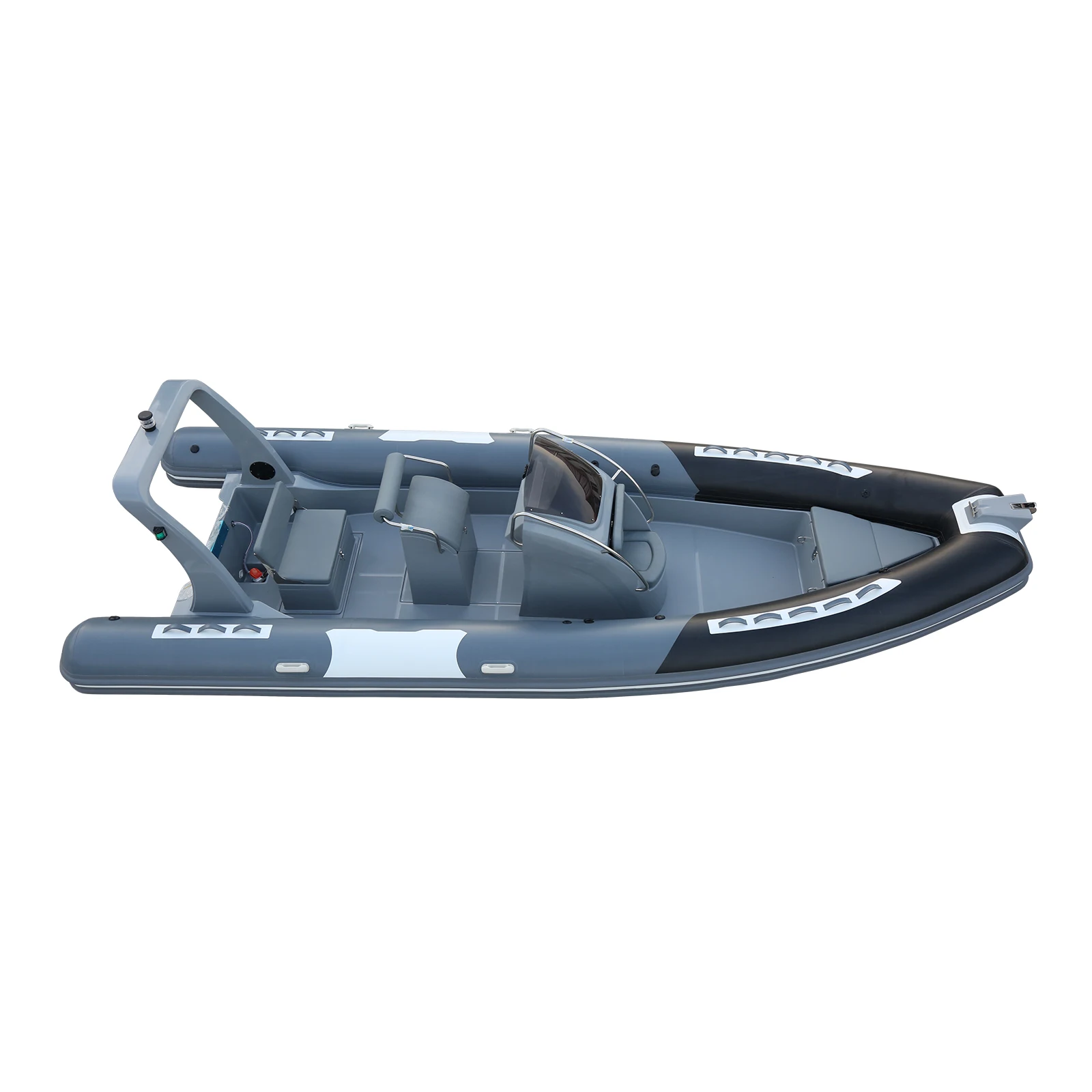 New Model Luxury 680 RIB Fiberglass Electric Inflatable Sport Yacht Rigid Boat Stable PVC 10 Persons Drifting Fishing Sale
