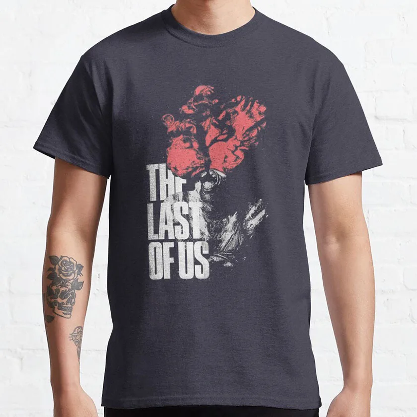 The Last of Us Clicker vintage survival horror video game graphic t shirts for men 100% cotton plus size clothes tops