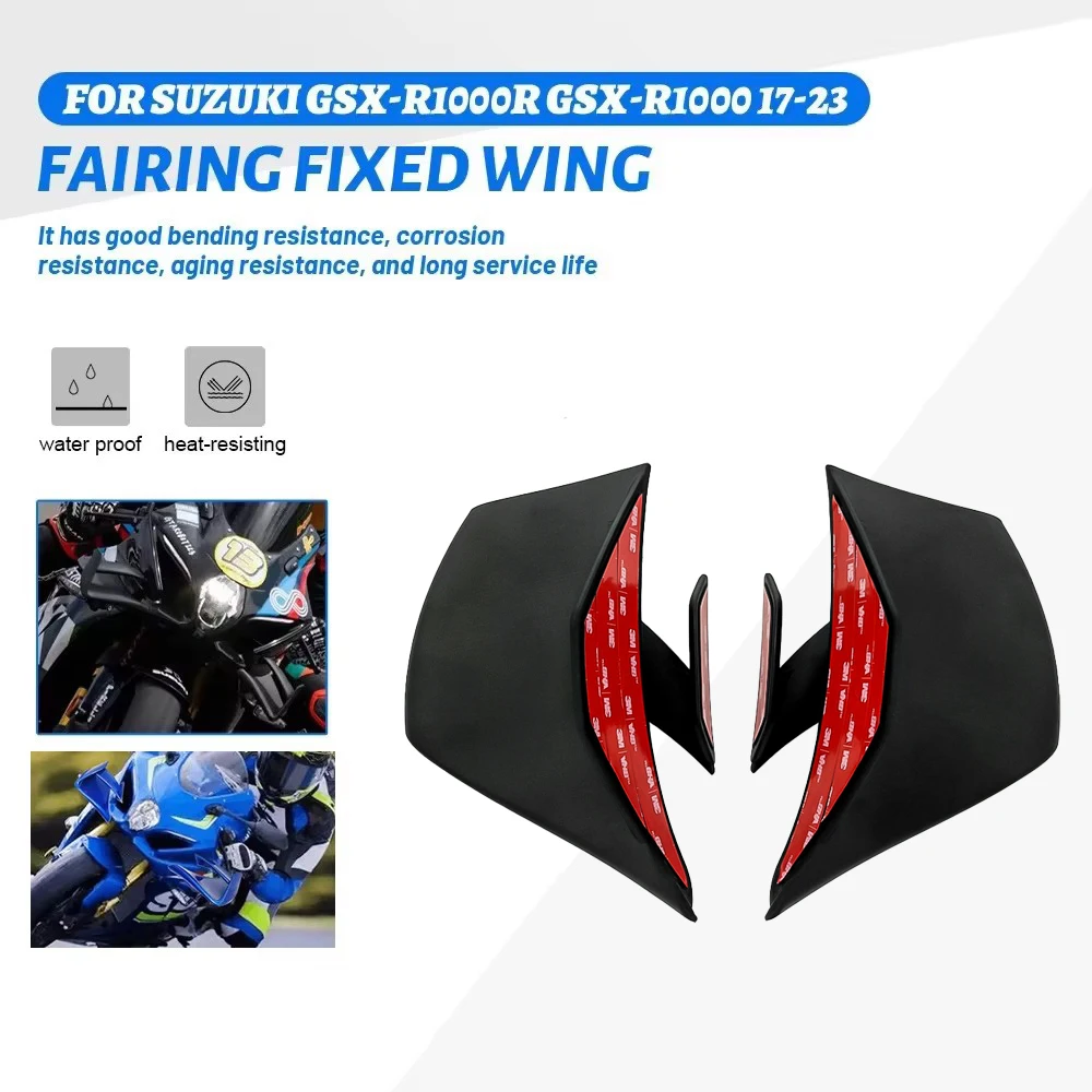 

NEW front side Wing For SUZUKI GSX-R1000 Winglet GSX-R1000R GSXR1000 2017-2023 Motorcycle parts Spoiler Fairing Cowl Fixed Wing