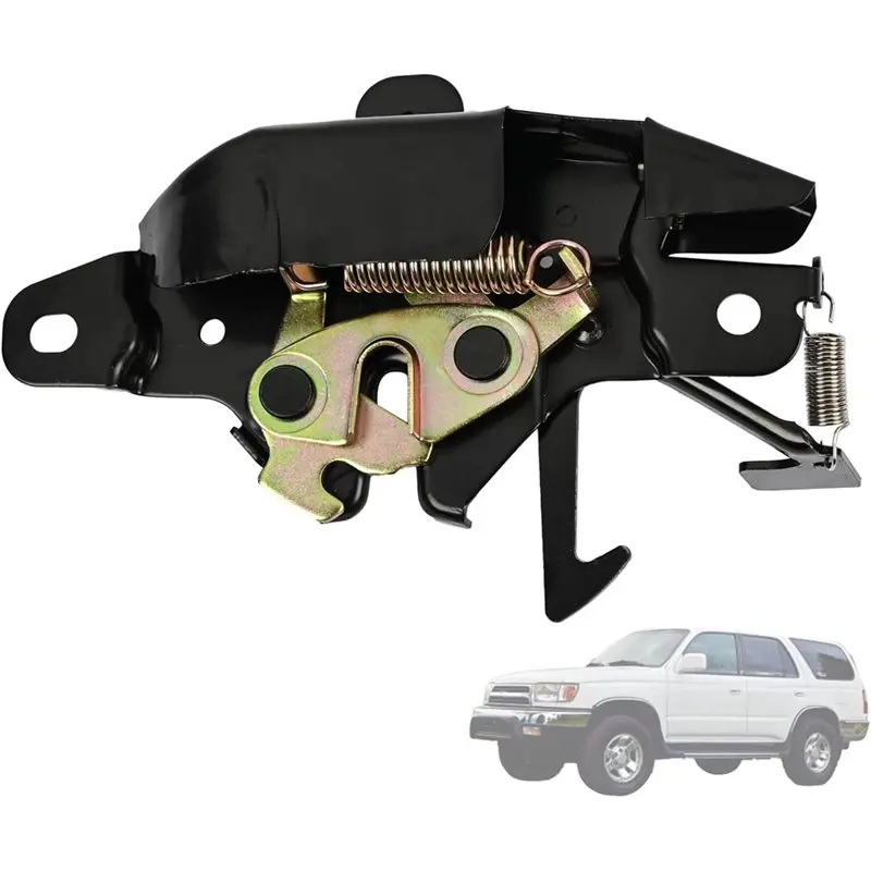 بسيط الجبهة هود مزلاج الجمعية غطاء المحرك قفل أمان مكون لتويوتا 4 عداء 1996-2002 53510-35170 5351035170 #5