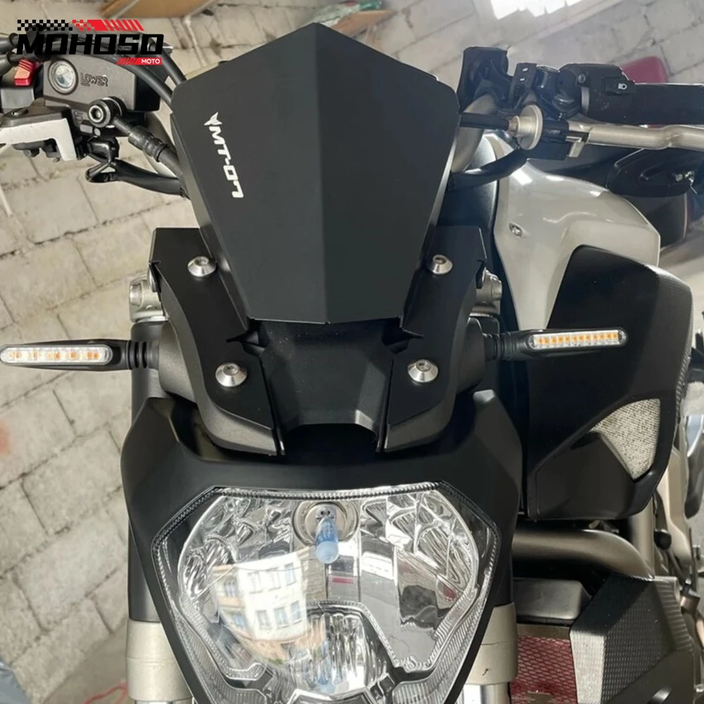 

Windscreen Windproof Wind Screen Deflector For YAMAHA MT 07 MT07 FZ07 MT-07 FZ-07 2013 2014 2015 2016 2017 Moto Front Windshield