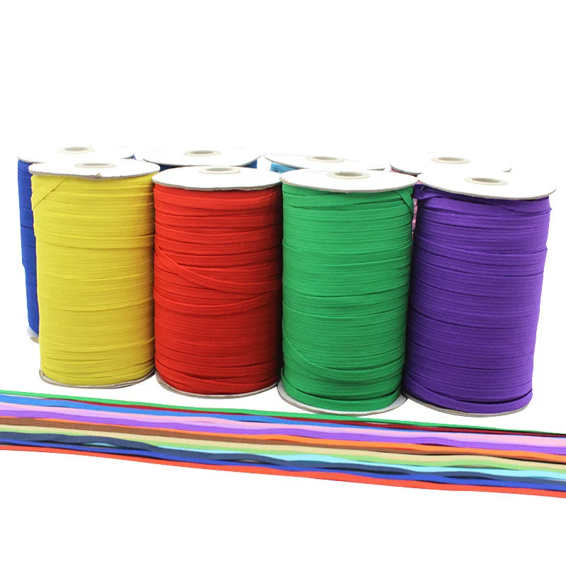 3mm 6mm Colorful White Black Elastic Bands Rope Rubber Band Line Spandex Ribbon Sewing Lace Trim Waist Band Garment Accessory