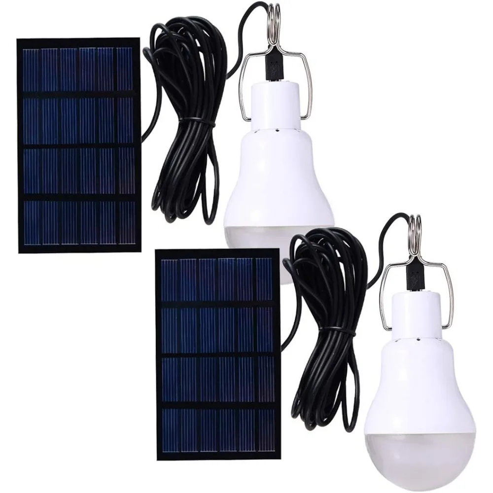 

Solar Powered Lamp Portable Led Bulb Lights Solar Energy Panel Led Lighting for Camp Tent Night Fishing Emergency Lights Flash 3