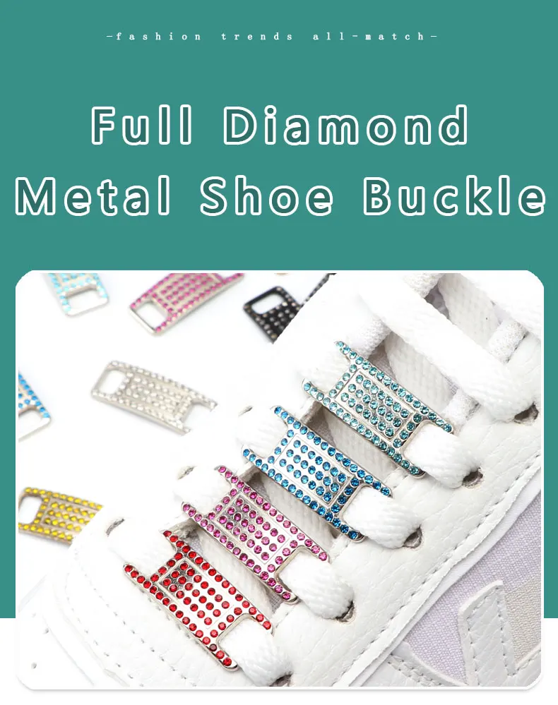 2 Stück bunte Strass-Schnürsenkel, Schuhdekoration, juwelenbesetzte Sneaker-Schuh-Charms, Geschenk für Mädchen, DIY-Schnürsenkel-Schnallen, Schuhzubehör – Detail 1