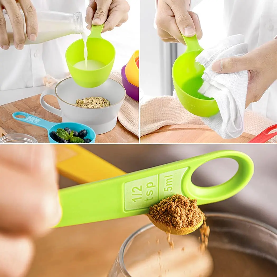 Measuring Spoon Cup Set 1 1/2 1/3 1/4 Kitchen Gadgets Bakeware Measuring Tools Scales